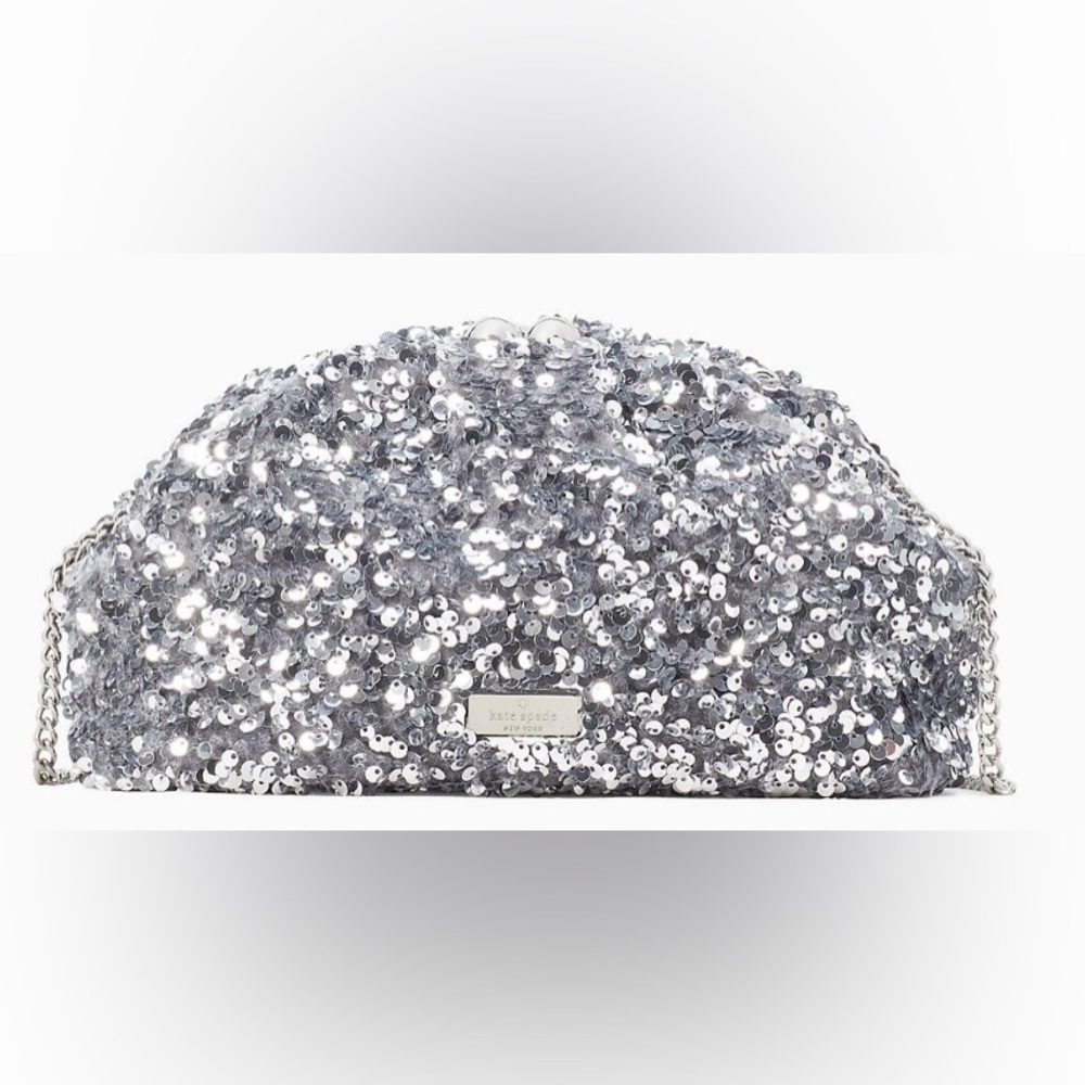 Kate Spade scrunchie, sequin convertible clutch